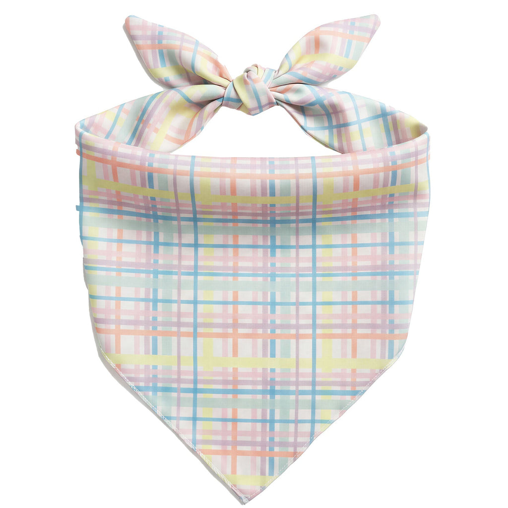 Pastel Plaid Pet Bandana