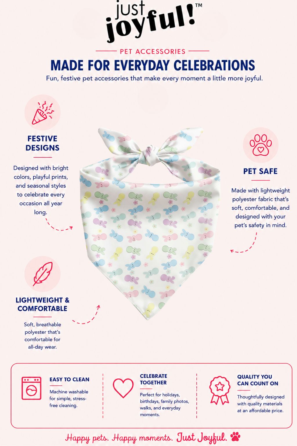 Easter Bunny Pet Bandana