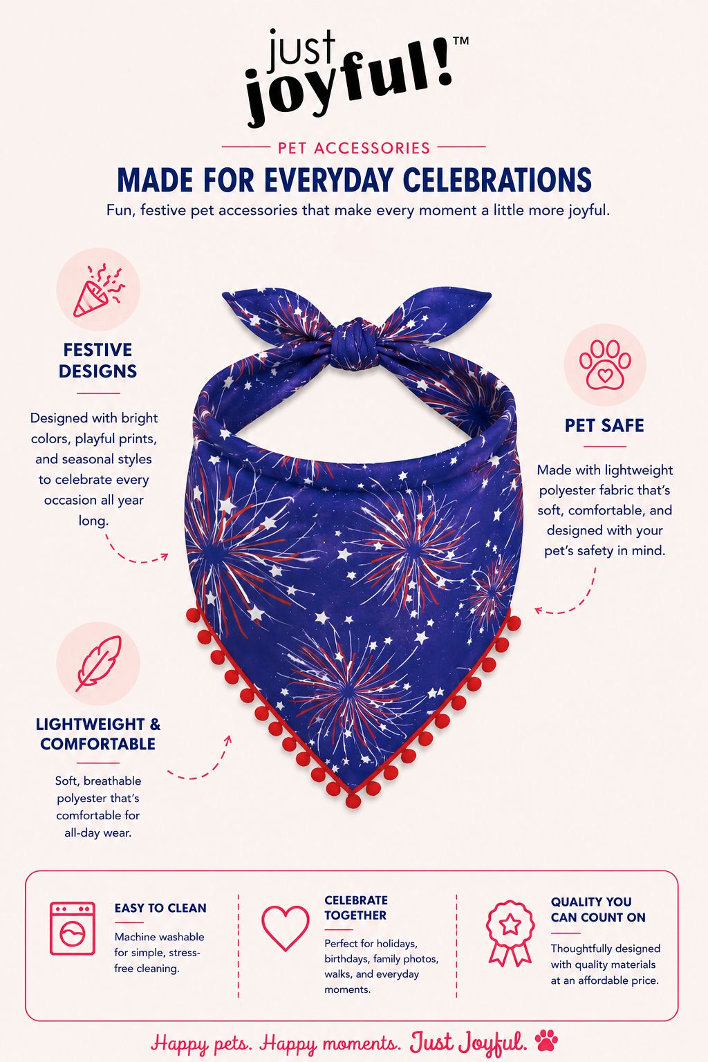 Firework Pet Bandana