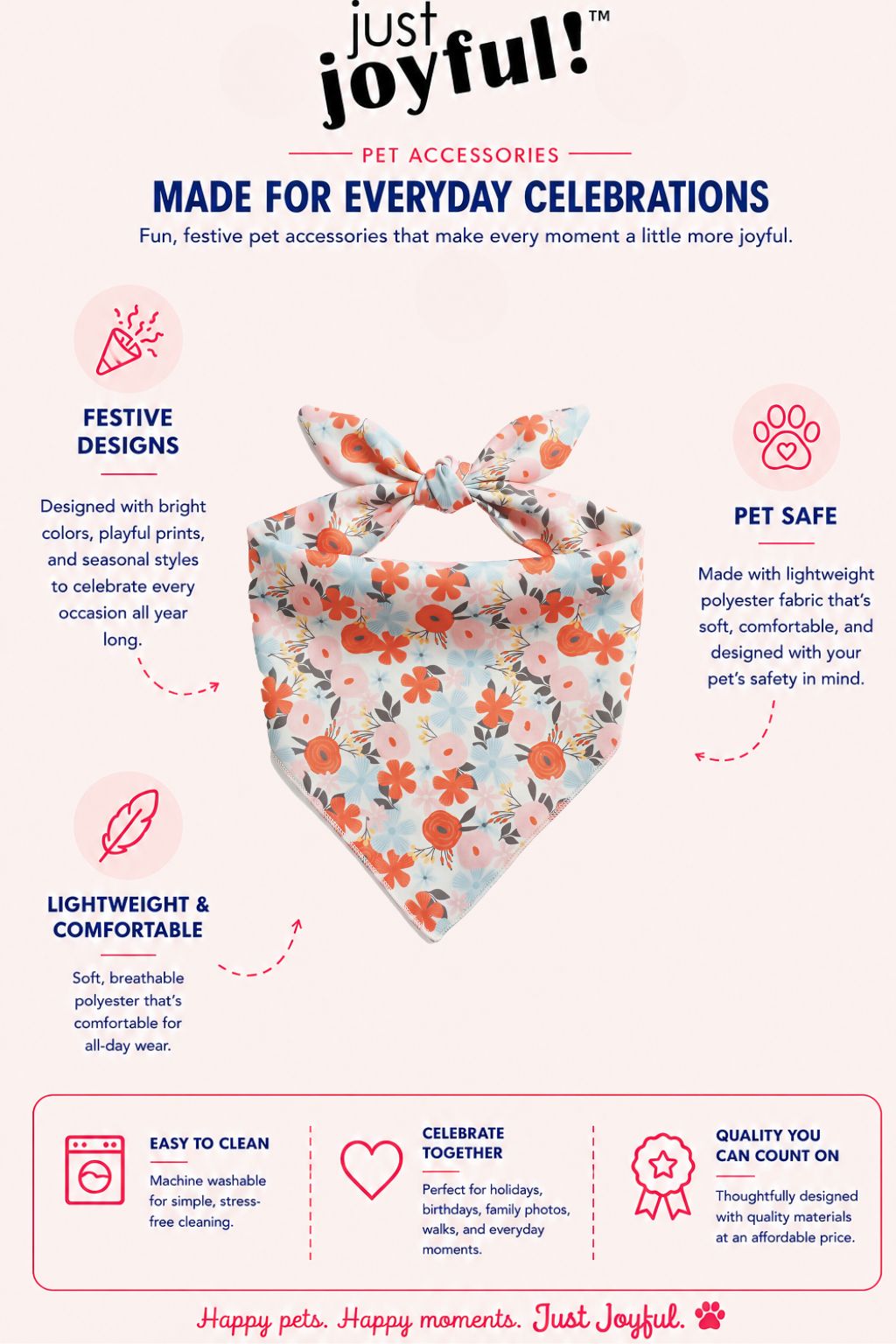 Floral Pet Bandana