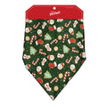 Christmas Dog Bandana Green Print