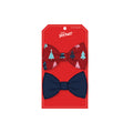 Christmas Dog Tree Double Bow Set