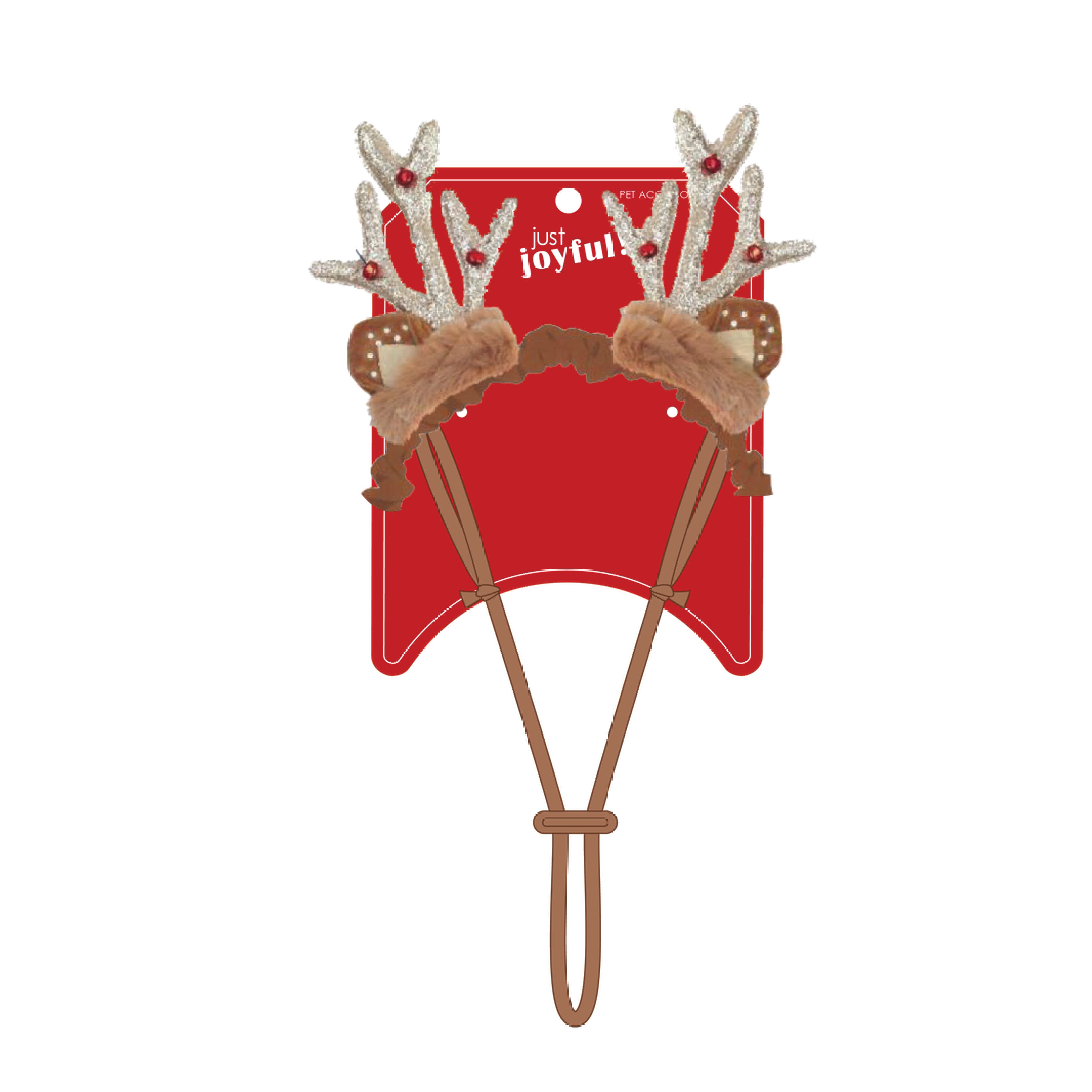Christmas Dog Reindeer Head Bopper