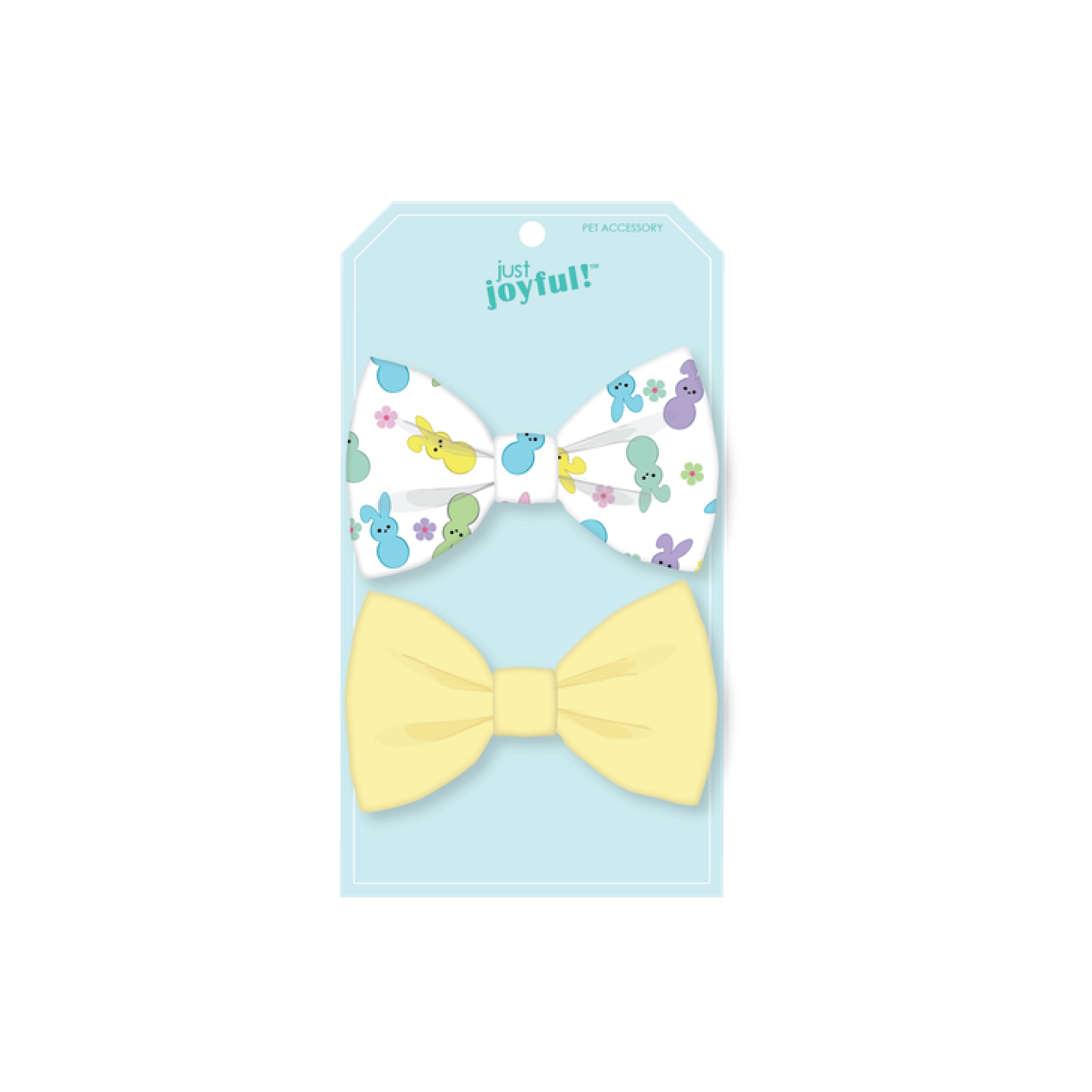 Easter Bunny Double Bow Set for Dogs