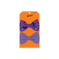 Halloween Double Purple Bow Set for Dogs