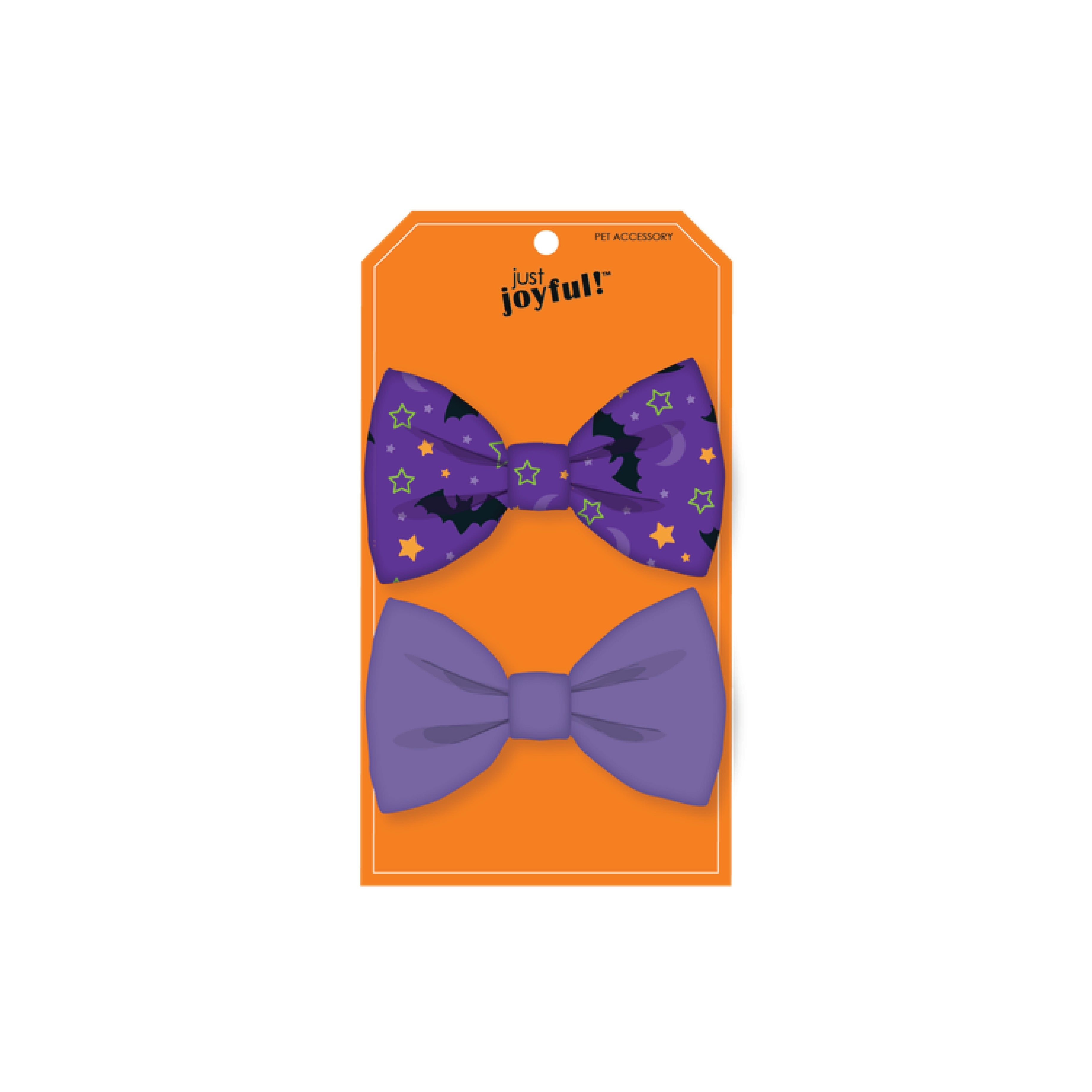 Halloween Double Purple Bow Set for Dogs