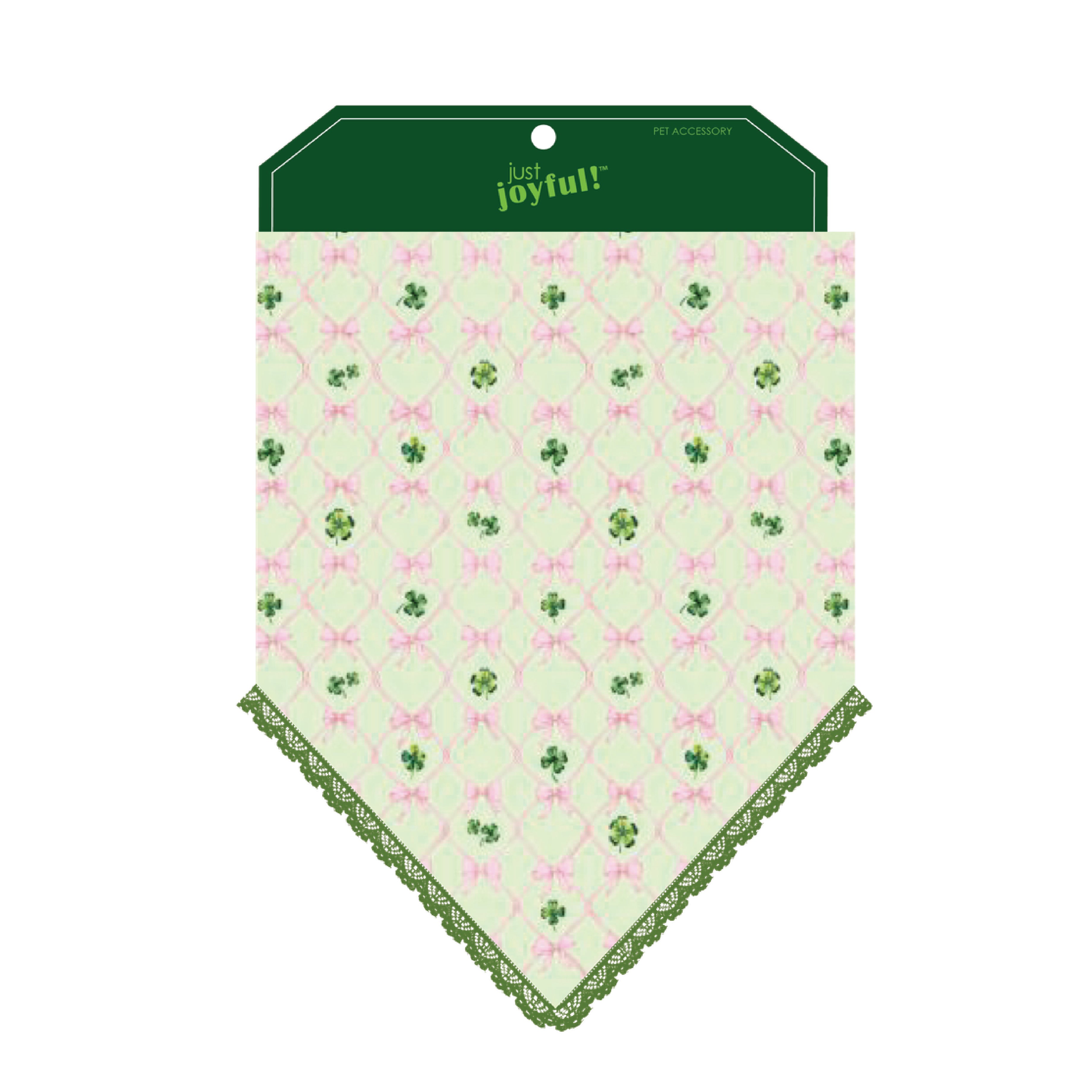 St.Patrick's Day Pink & Green Bandana for Dogs
