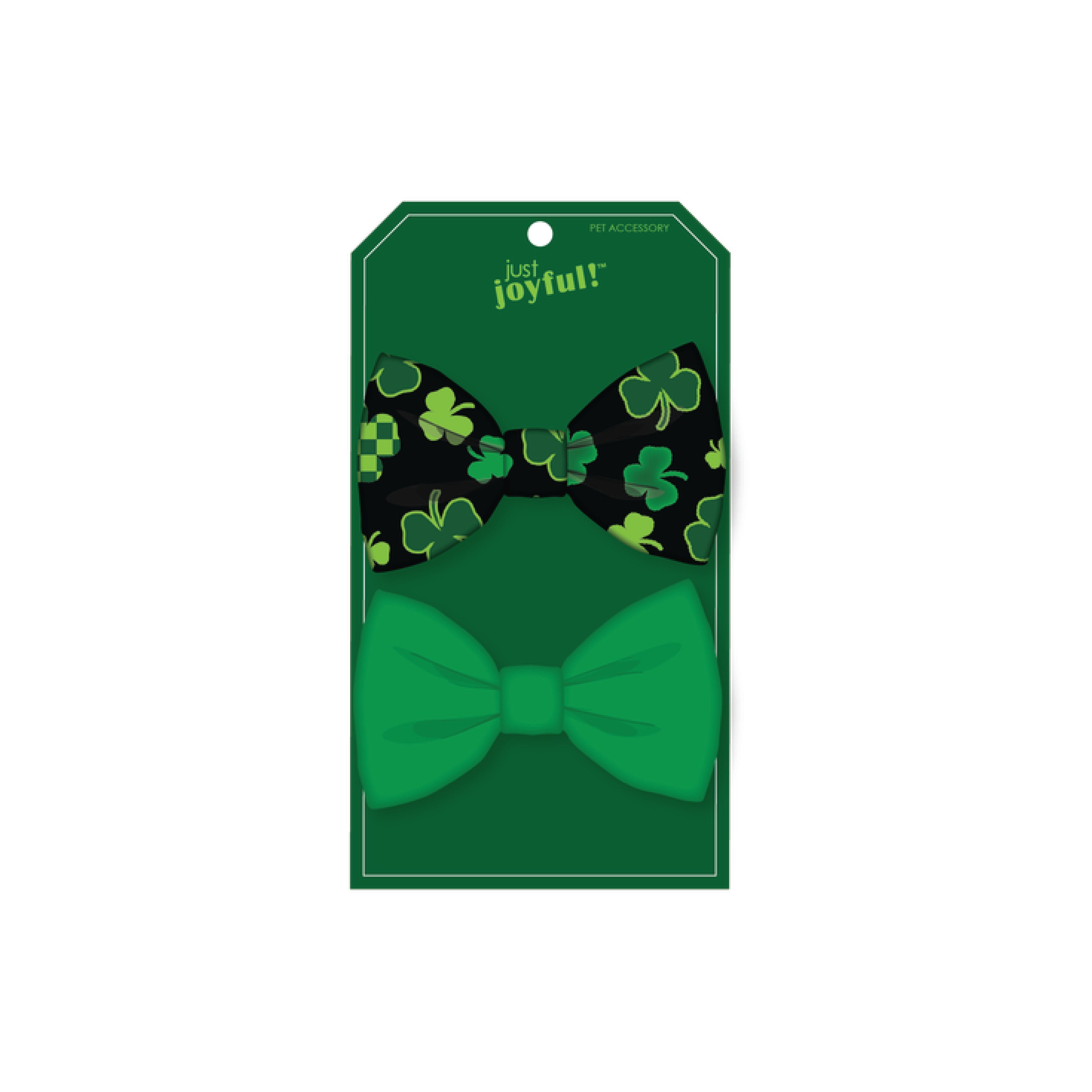 St.Patrick's Day Double Bow - Clover Set for Dogs