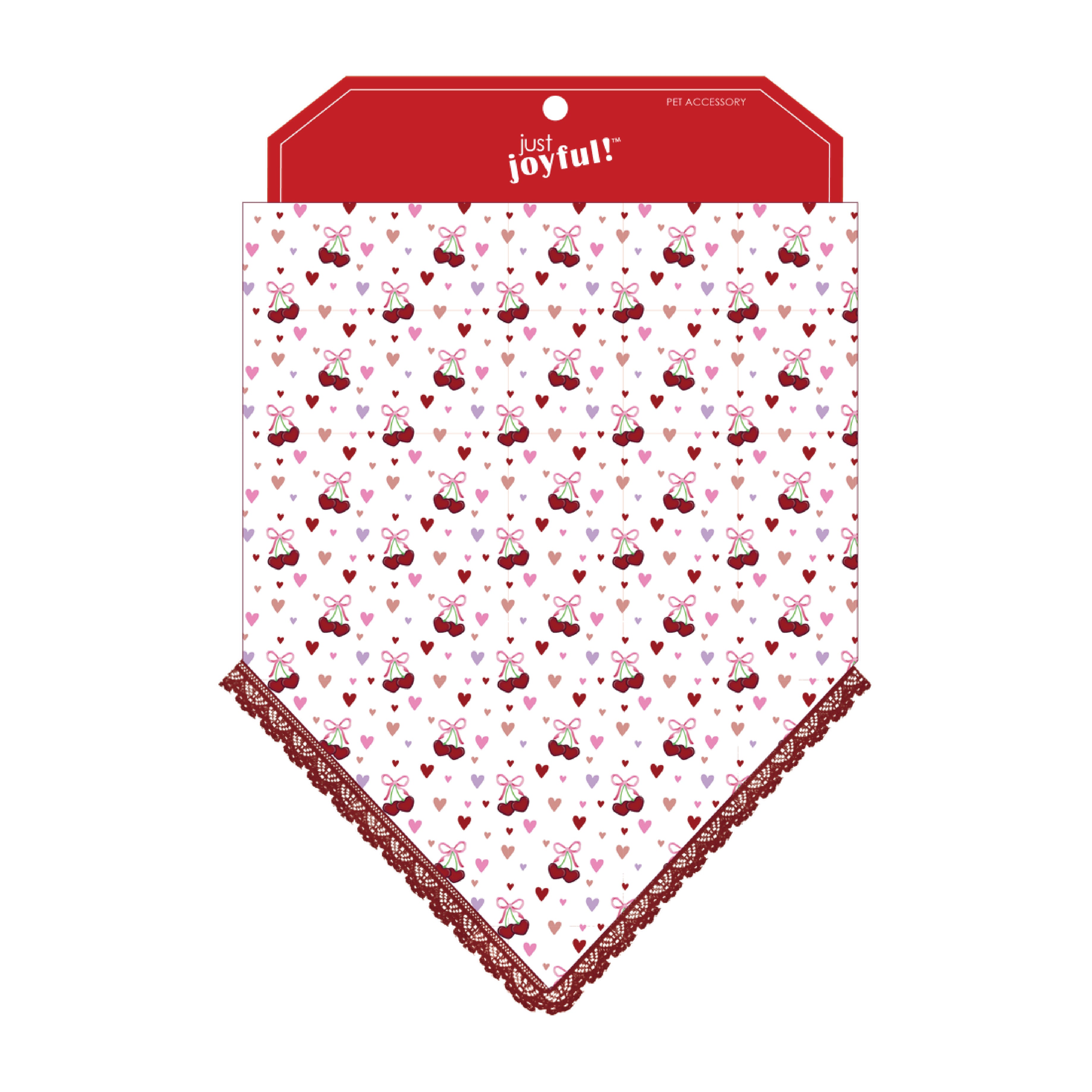 Valentine's Day Cherries Bandana for Dogs