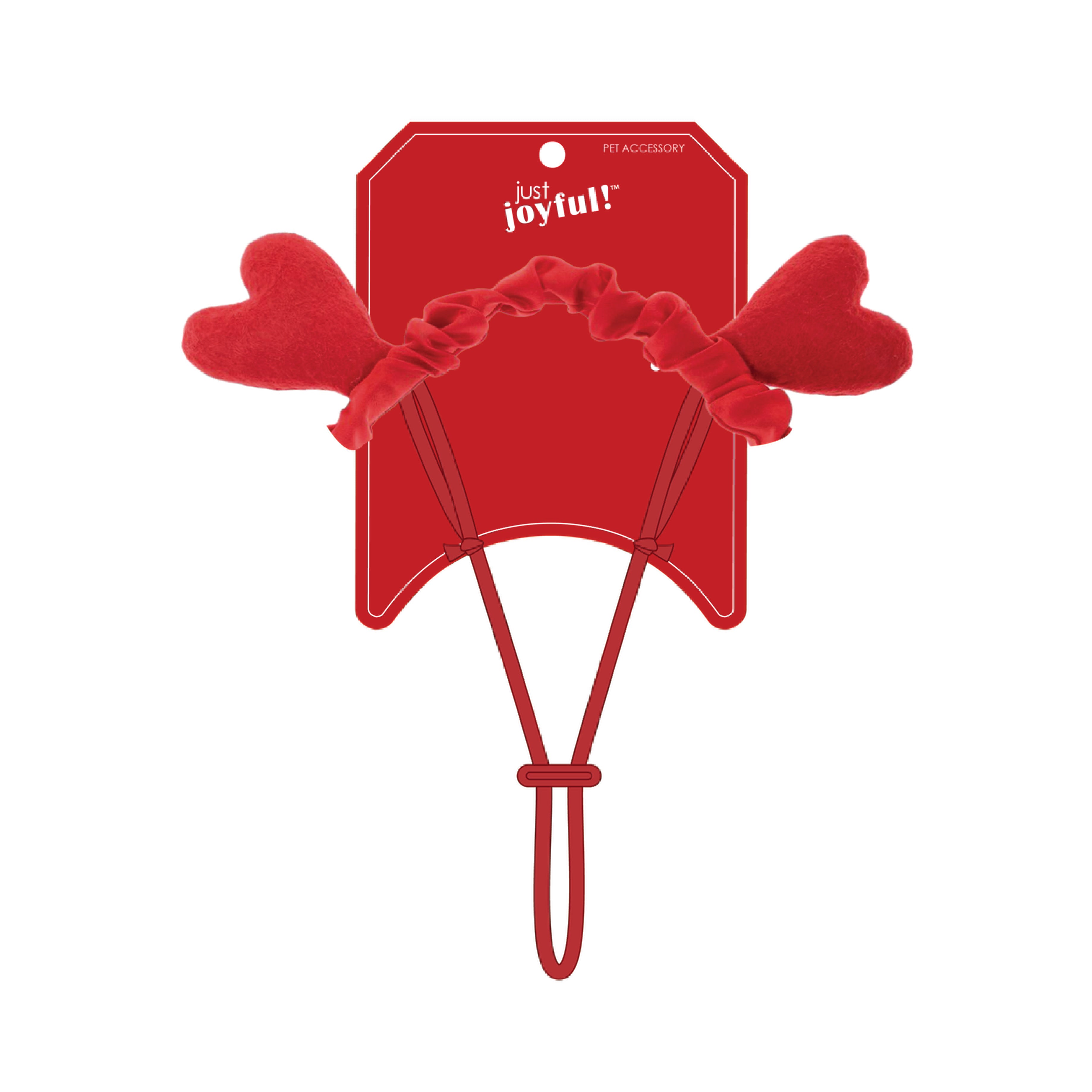 Valentine's Day Red Heart Head Bopper for Dogs
