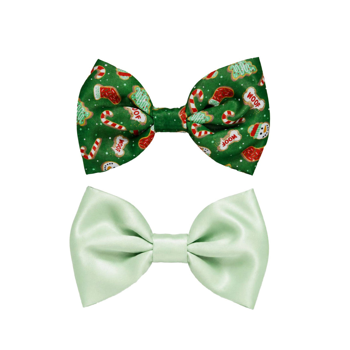 2Pc Stocking & Candy Cane Pet Bow Set