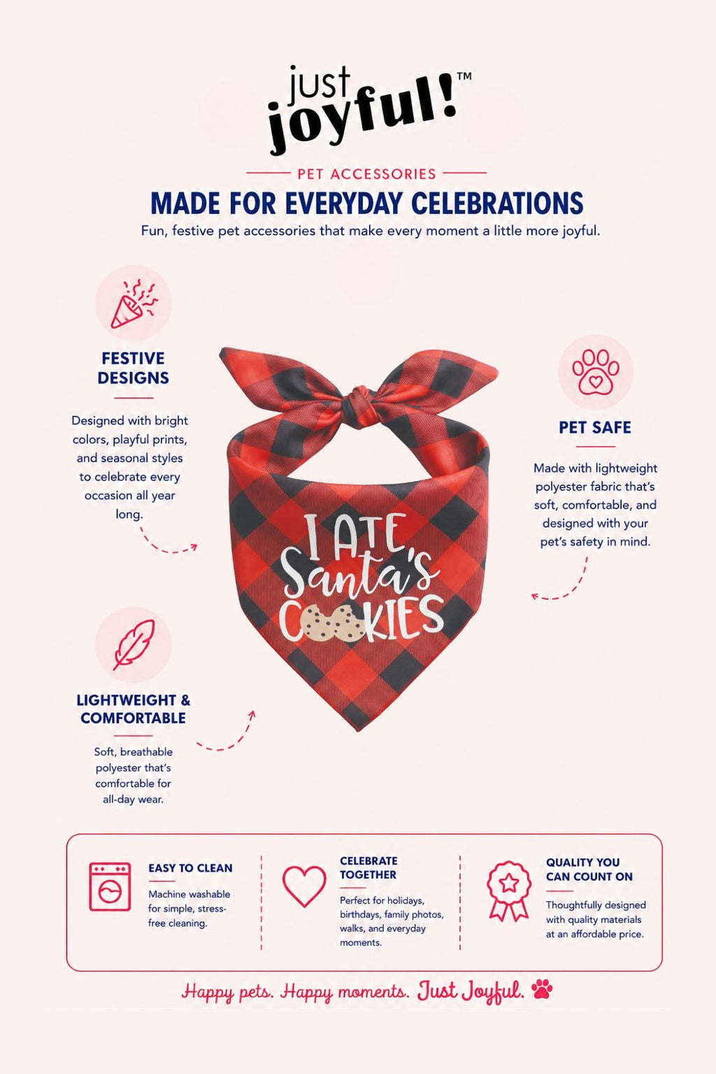 Santa's Cookies Pet Bandana