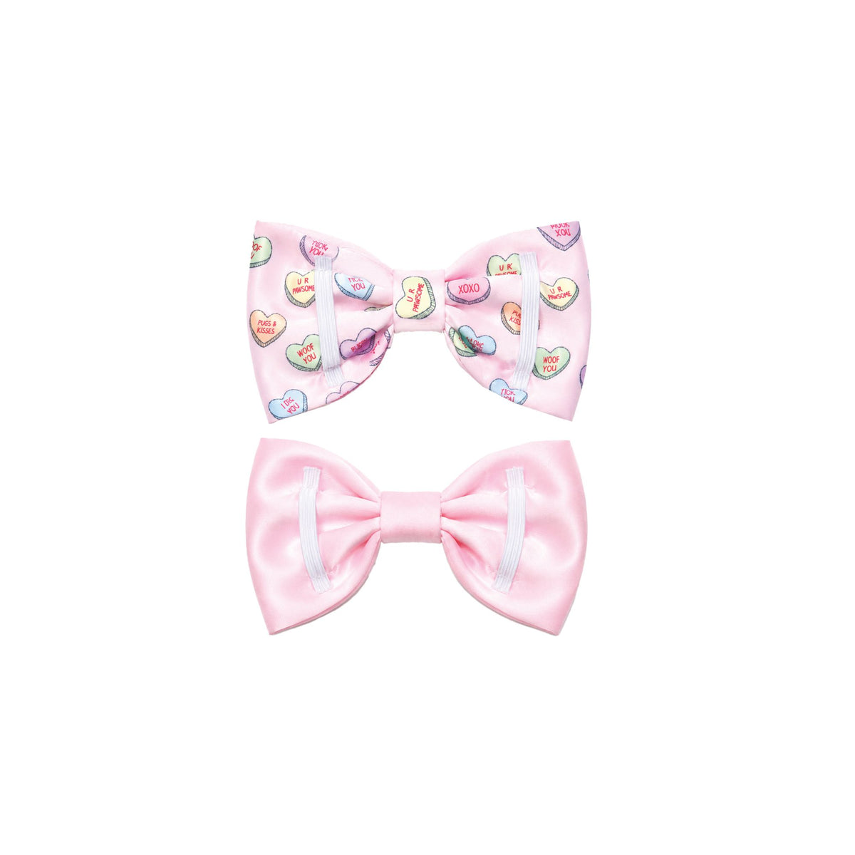 2Pc Heart Pet Bow Set