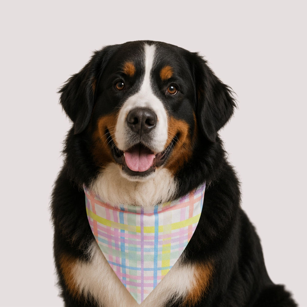Pastel Plaid Pet Bandana