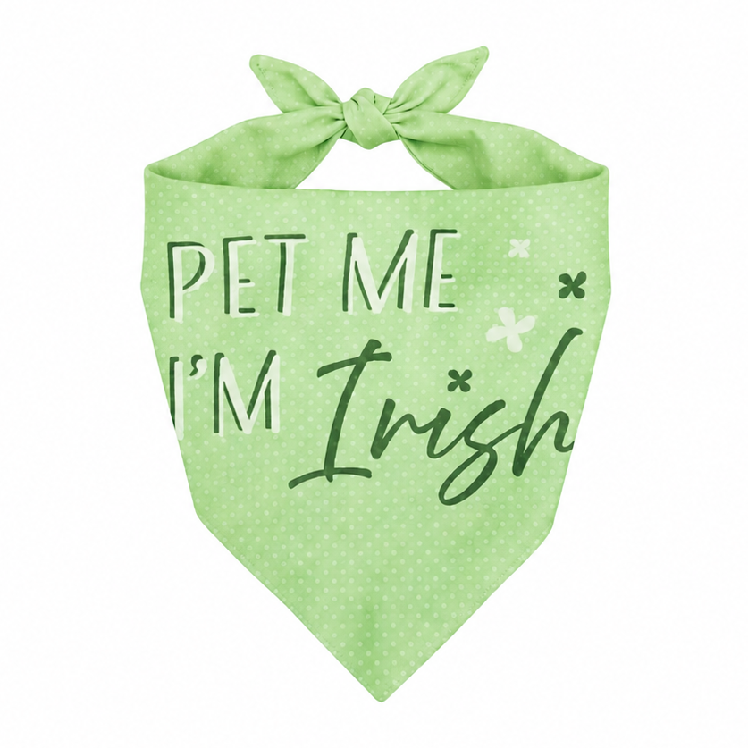 Pet Me I'm Irish Pet Bandana