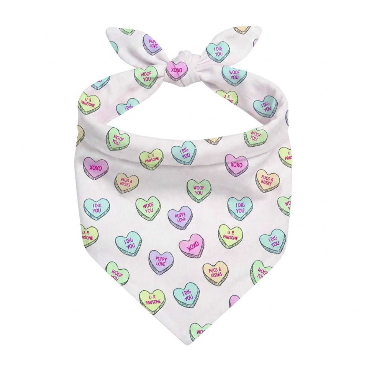 Candy Heart Pet Bandana