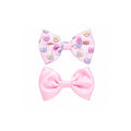 2Pc Heart Pet Bow Set